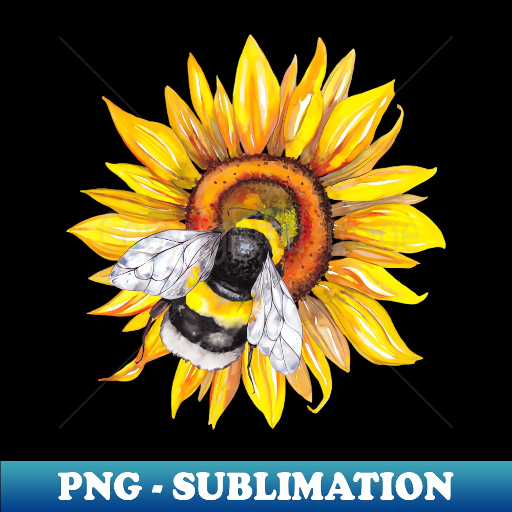Sunflower and Bumble Bee - Unique Sublimation PNG Download - Add a Festive Touch to Every Day