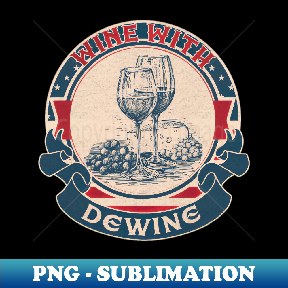 Wine With Dewine - Premium PNG Sublimation File - Unleash Your Inner Rebellion
