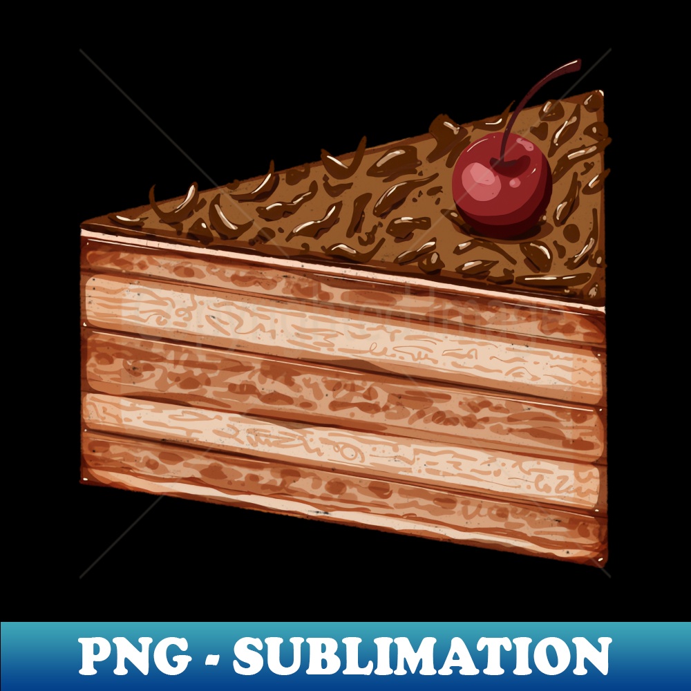 Black Forest Cake - Instant Sublimation Digital Download - Enhance Your Apparel with Stunning Detail