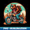 Rebel Bear Ride Motorcycle Adventure - High-Quality PNG Sublimation Download - Bring Your Designs to Life
