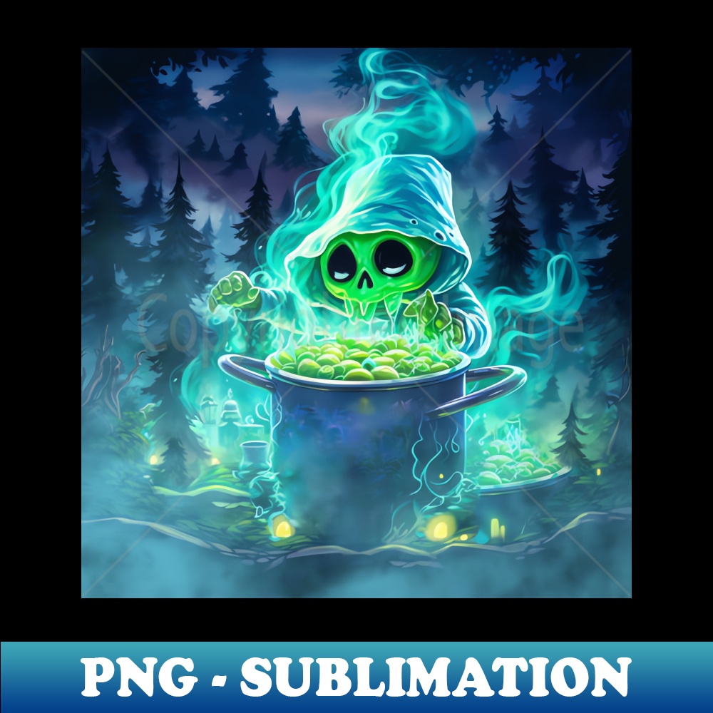 Ghost In The Forest - Exclusive PNG Sublimation Download - Perfect for Creative Projects