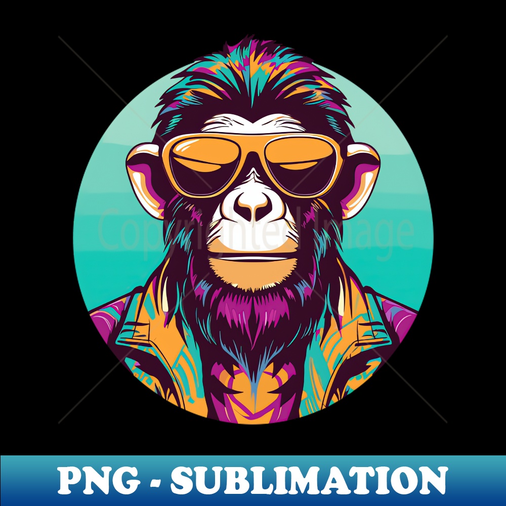 Hip Hop Hipster Monkey - Exclusive Sublimation Digital File - Spice Up Your Sublimation Projects