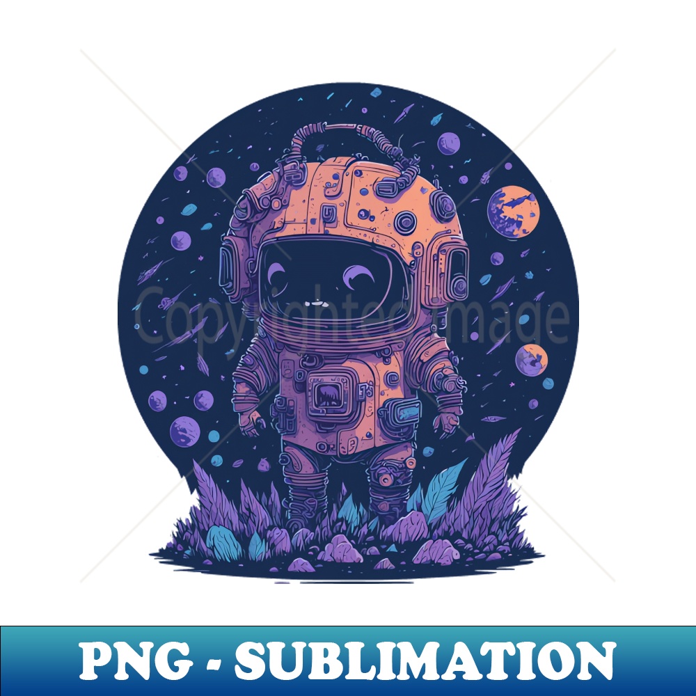 Monster in Spacesuit - Vintage Sublimation PNG Download - Add a Festive Touch to Every Day