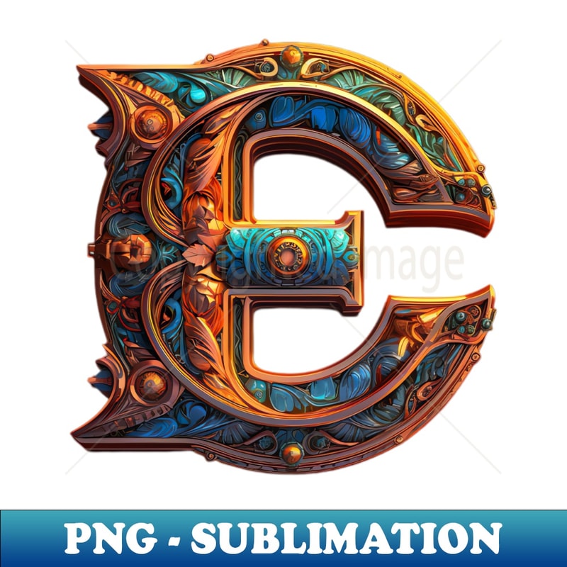 Exquisite E Logo A Unique Artistic Vision - Modern Sublimation PNG File - Stunning Sublimation Graphics