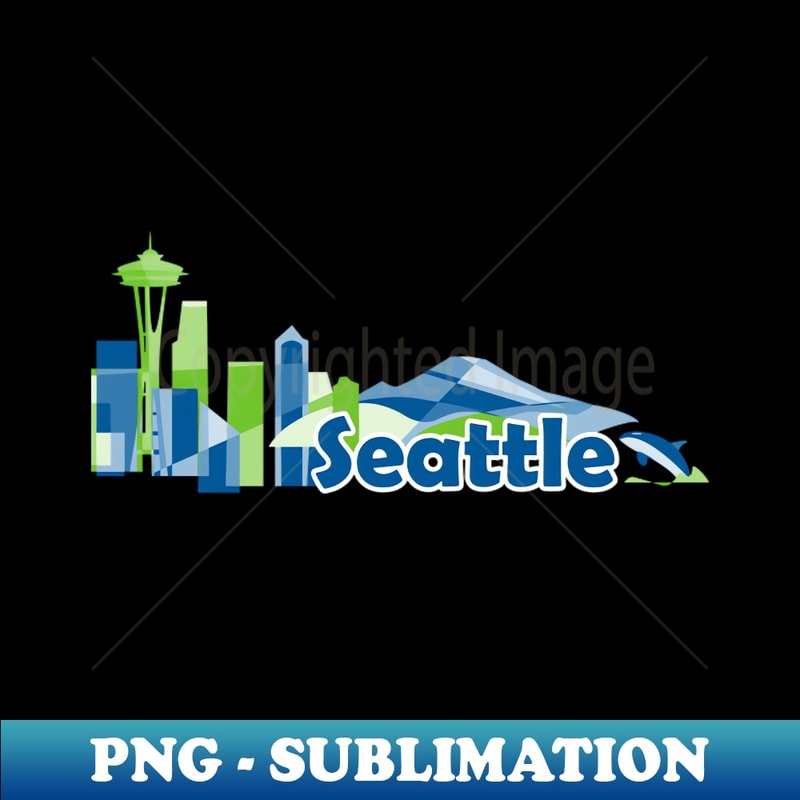 Seattle Shape Souvenir for Seattle Washington with Skyline in Modern Color | Inspire ...