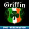 Griffin Irish Surname Ireland Flag Shield Shamrock - Exclusive PNG Sublimation Download - Transform Your Sublimation Creations