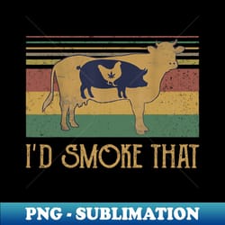 id smoke that vintage funny bbq grilling party - sublimation-ready png file - revolutionize your designs