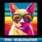 Feline Cool Pop Art Cat Wearing Sunglasses - Premium Sublimation Digital Download - Bold & Eye-catching