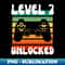 Retro Level 7 Unlocked Video Gamer 7th Birthday Kids Boys Girls - Trendy Sublimation Digital Download - Revolutionize Your Designs