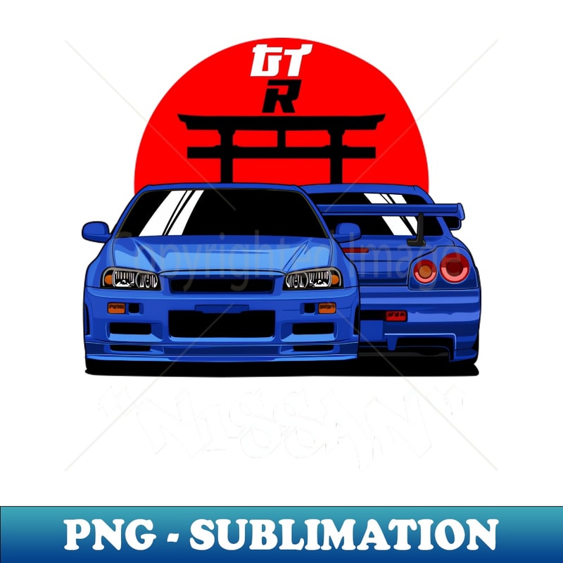 GTR R34 Legend JDM - PNG Sublimation Digital Download | Inspire Uplift