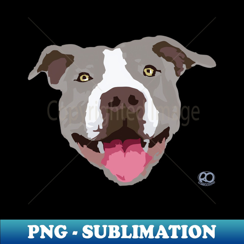 Pit Bull Grey - Aesthetic Sublimation Digital File - Perfect for Sublimation Mastery