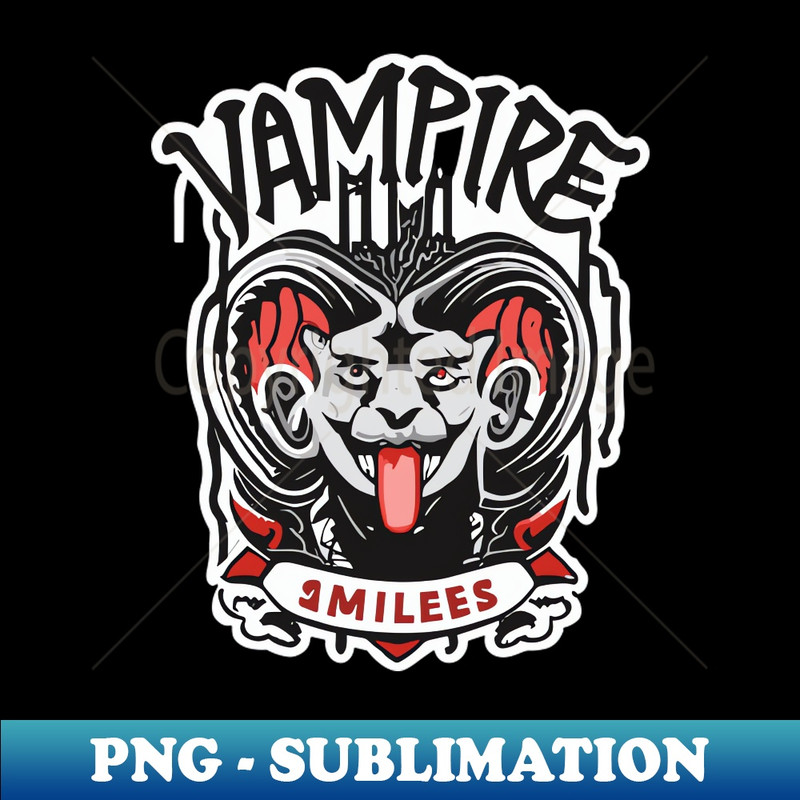 vampire and horror animal that sticks out its tongue - Instant PNG Sublimation Download - Transform Your Sublimation Creations