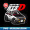 AE86 Sprinter Trueno Initial D Car Tooned Vector - PNG Sublimation Digital Download - Unleash Your Inner Rebellion