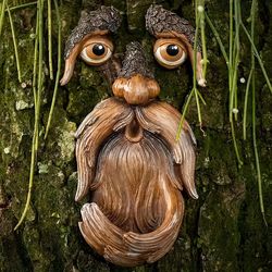 1pc, Tree Monster Bird Feeder Garden Unique Decoration Outdoor And Indoor Resin Crafts Decoration Stand Alone tree face