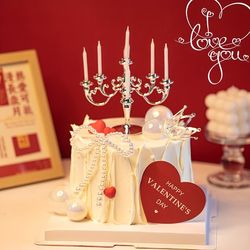 1pc, Candlestick Cake Decoration Ornament, 6.30 Inch Candlestick Cake Decoration Ornaments For Birthday Party, Birthday
