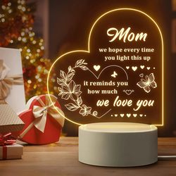 1pc 3D Night Light, Mom Gifts From Daughter Son, For Women Mommy Mother's Day Birthday Gift's Present, Mother day gift