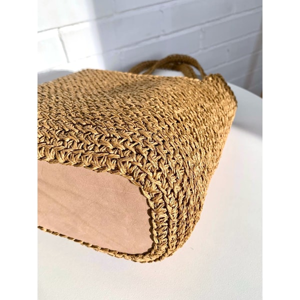 Crochet pattern, Crochet Tote Bag, Elegant Twisted Raffia ba - Inspire ...