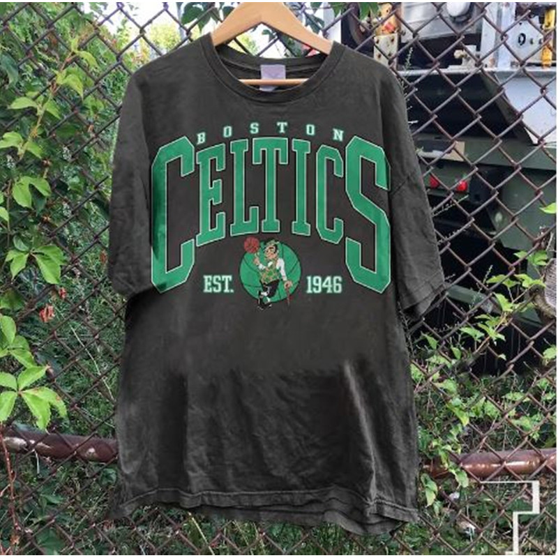 Boston Celtic Basketball Sweatshirt, Boston Celtic 90s T-Shirt, Retro Style Shirt Crewneck Sweatshirt, Boston Basketball Hoodie.jpg