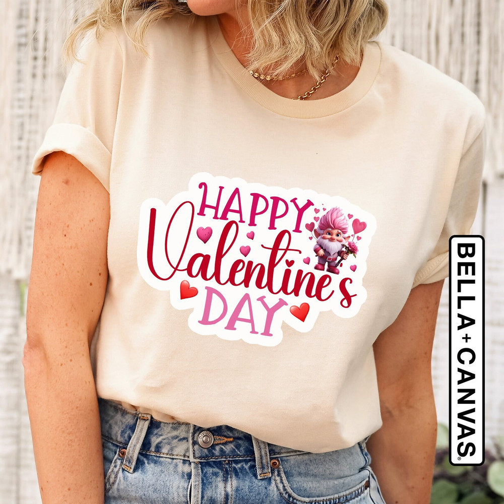 Valentines Day Shirt, Valentine Gnome Shirt, Happy Valentine's Day Shirt, Gnome Heart Shirt, Valentines Day Shirts For Woman, Valentine Gift.jpg