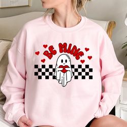 valentines ghost sweatshirt, cute ghost sweater, spooky valentine , boo boo valentine, valentines day gift, husband vale