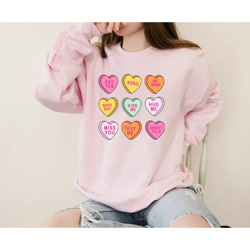 Be Mine Sweatshirt, Conversation Hearts Shirt, XOXO Sweatshirt, Valentines Day Shirt, Couple Shirt, Gift For Her, Gift For Valentine, Heart.jpg