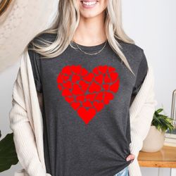 cute heart t-shirt, gift for valentines day, birthday shirt for wife, sweet shirt for couple,happy valentines day shirt,