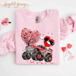 comfort color cute valentine shirt, happy valentines day truck hearts shirt, valentines day gift, love truck valentines