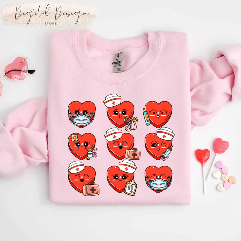 Comfort Colors Cute Valentine Nurse Heart Candy NICU Nurse Valentine's Day Shirt, Cute Neonatal Nurse Valentine, Nurse Conversation Hearts.jpg