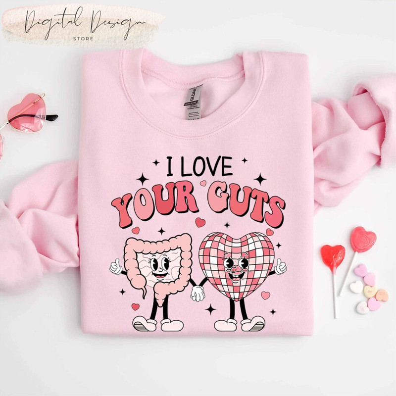 Comfort Colors I Love Your Guts Nurse Valentine Shirt, Retro GI Nurse Valentine's Day Shirt, Medical Endo Rn Gastroenterologist,GI Tech Gift.jpg
