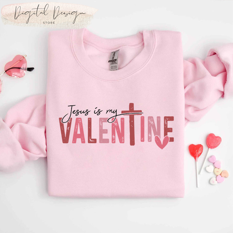 Comfort Colors Jesus Is My Valentine Shirt, For God So Loved Shirt, Love Like Jesus Shirt, Bible Verse Shirt, Valentine's Day Gifts.jpg