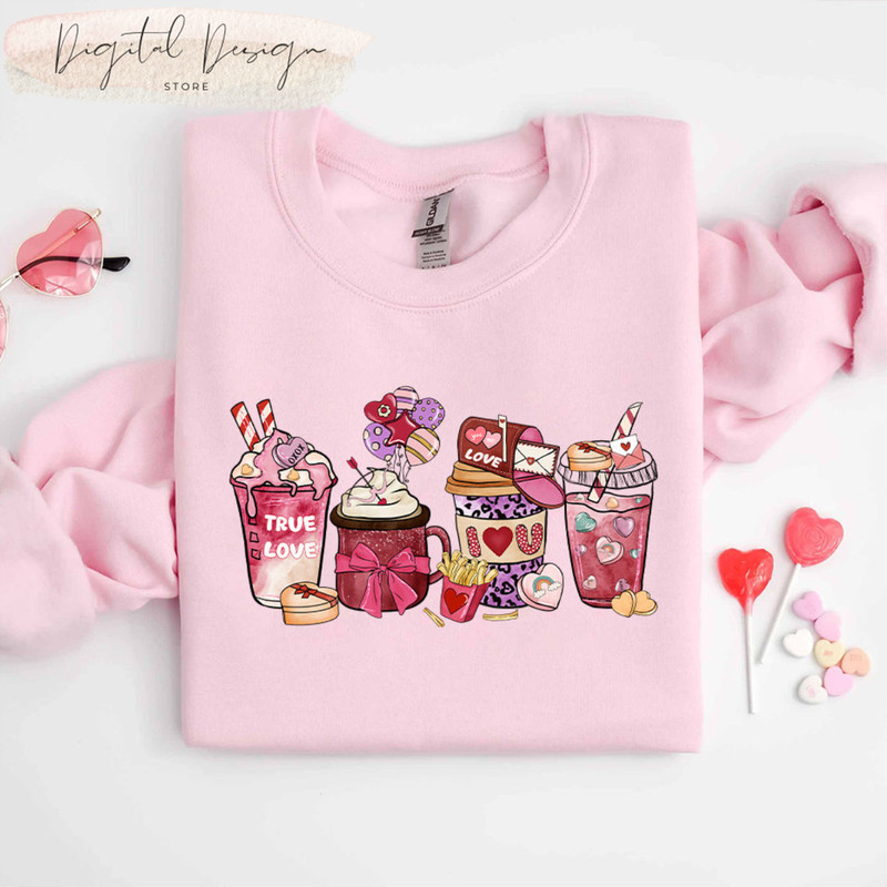 Comfort Colors Valentines Coffee Sweatshirt, Valentine Coffee Sweatshirt, Womens Valentines Day Shirt, Valentines Day Shirt, Coffee Lovers.jpg
