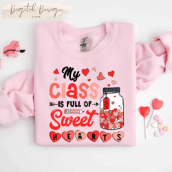 comfort colors my class is full of sweet hearts teacher valentine shirt, valentines day shirt, valentine school tee,teac