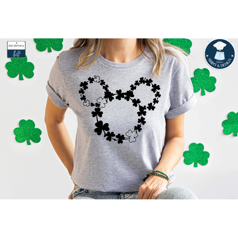 Disney St. Patrick's Day T-shirt, Mickey Head Shirt, Shamrock T-shirt, Clover Shirt, St Patrick's Gift, St Paddy's Day Shirt, Disney Shirts.jpg