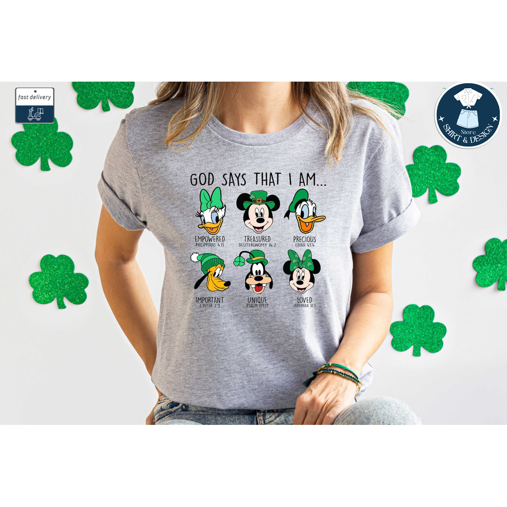 God Says That I Am T-shirt, St Patricks Day Shirt, Irish Luck Shirt, Disney Shirt, Motivational Shirt, Irish T-shirt, Irish Couple Shirts.jpg