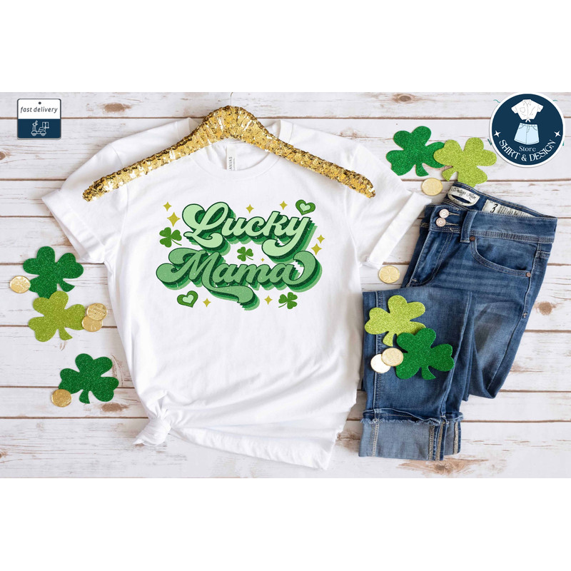 Lucky Mama Shirt, Irish Mom Shirt, St Paddy's Day Shirt, Funny Shirt, Retro Shirt, Lucky Vibes Shirt, Grandma Shirt, Irish Day Shirt.jpg