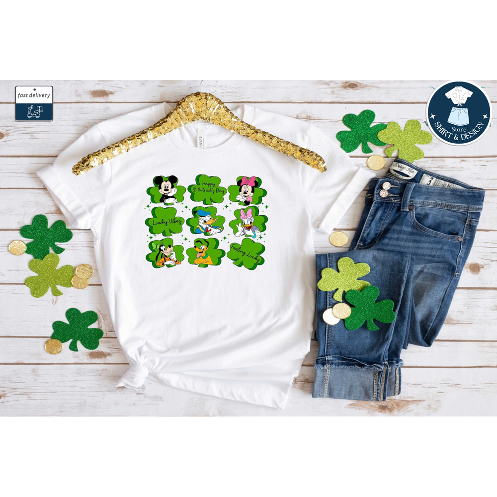 Mickey & friends T-shirt, Happy St. Patrick's day Shirt, Disney T-shirt, Lucky Mickey Shirt, Lucky Minnie Shirt, Disneyland shirt, Mickey.jpg