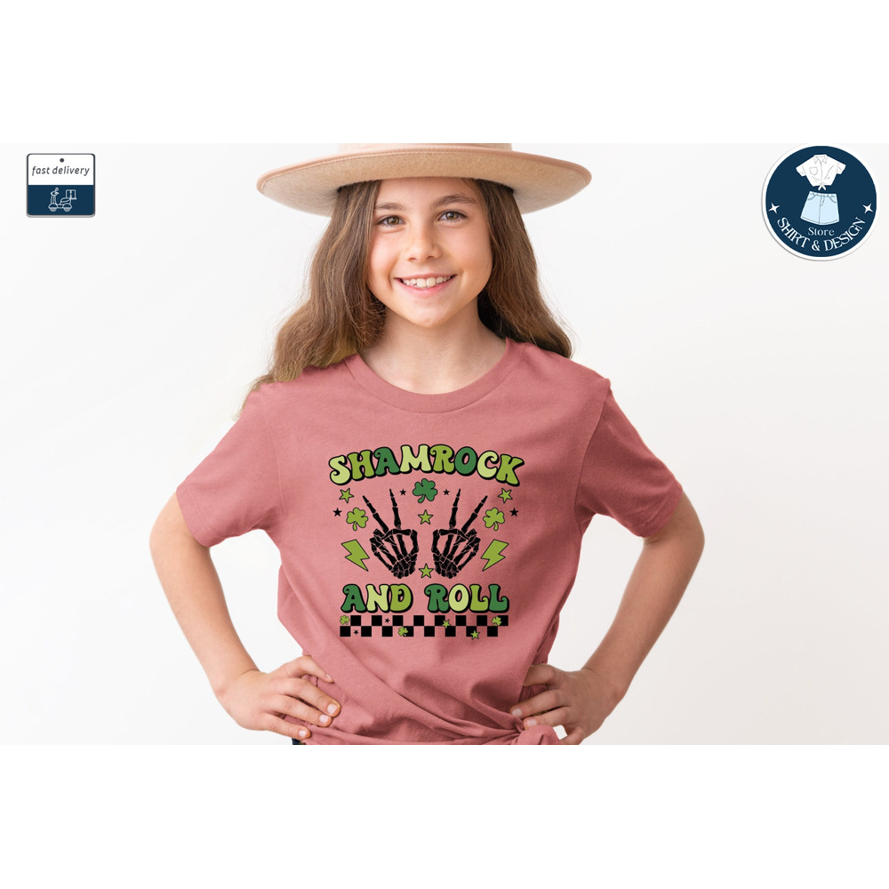 Shamrock And Roll Shirt, St Patrick's Day Shirt, Kids Shirt, Shamrock Shirt, Toddler Shirts, Lucky Shirt, St Patty's Day, Rock And Roll.jpg
