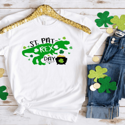 st patricks day shirt, st pat-rex day t-shirt, lucky t-rex shirt, dinosaur shirt, irish shirt, saint patrex day tee, cut