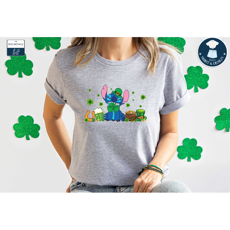 Stitch St Patrick's Day T-Shirt, Stitch Green T-Shirt, Disney Irish T-Shirt, Disney Patrick's Shirt, Stitch Lucky Shirt, Disney Trip Shirt.jpg
