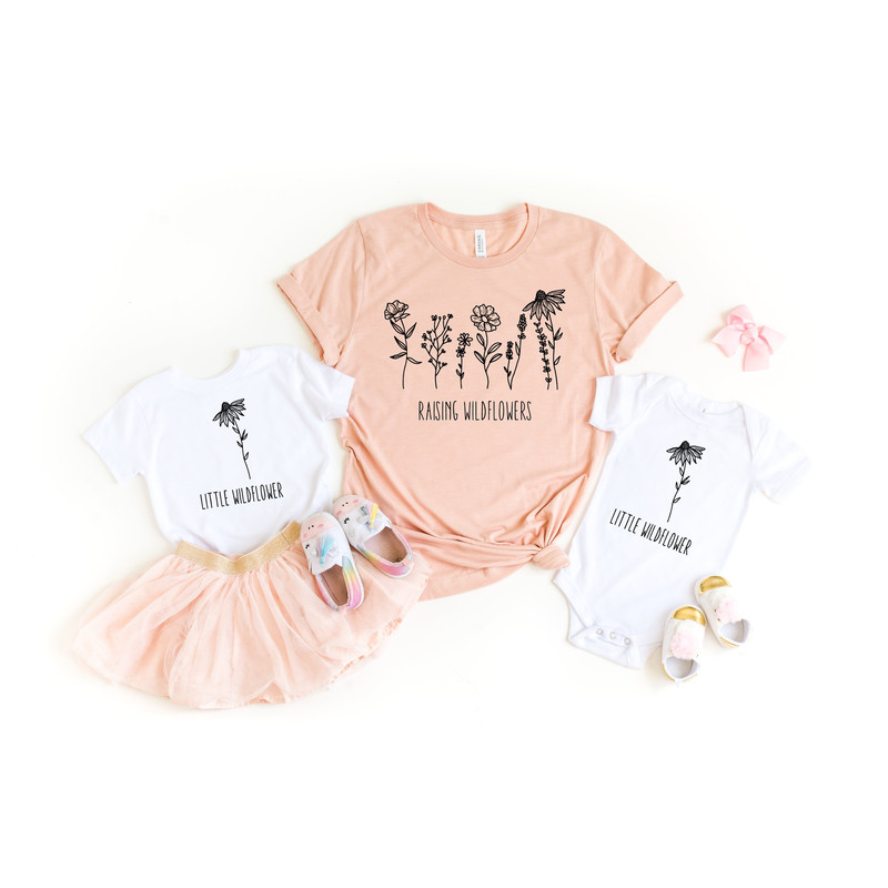 Raising Wildflowers Shirt Little Wildflower Shirt Mommy and Me T-Shirt , Matching Mommy and Me Outfit, Mom and Baby Shirts.jpg