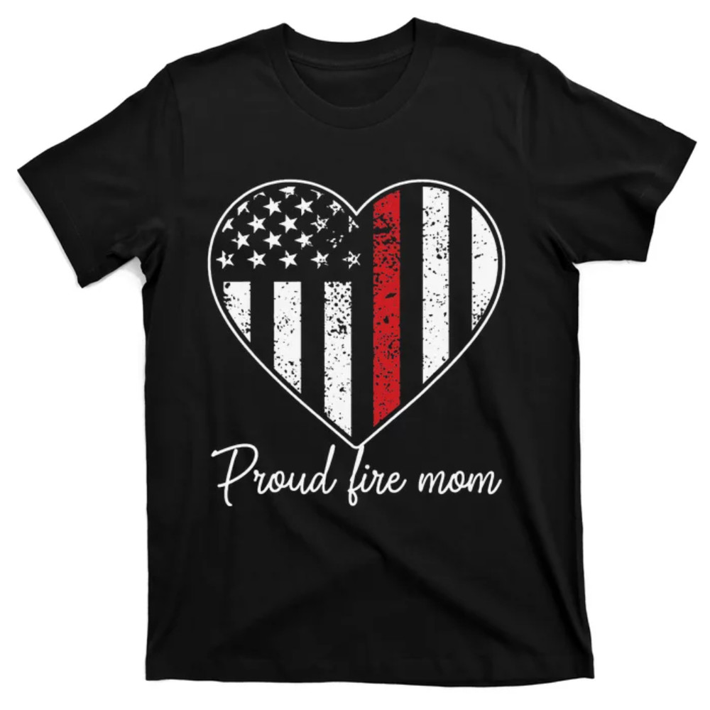 TeeShirtPalace Proud Fire Mom Of A Firefighter Mother Heart T-Shirt.jpg