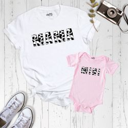 Cow Print Mama Mini Matching Shirt, Mama Cow Print Shirt, Mothers Day Shirt, Matching Mom Baby Farm Shirt, Mother Daught