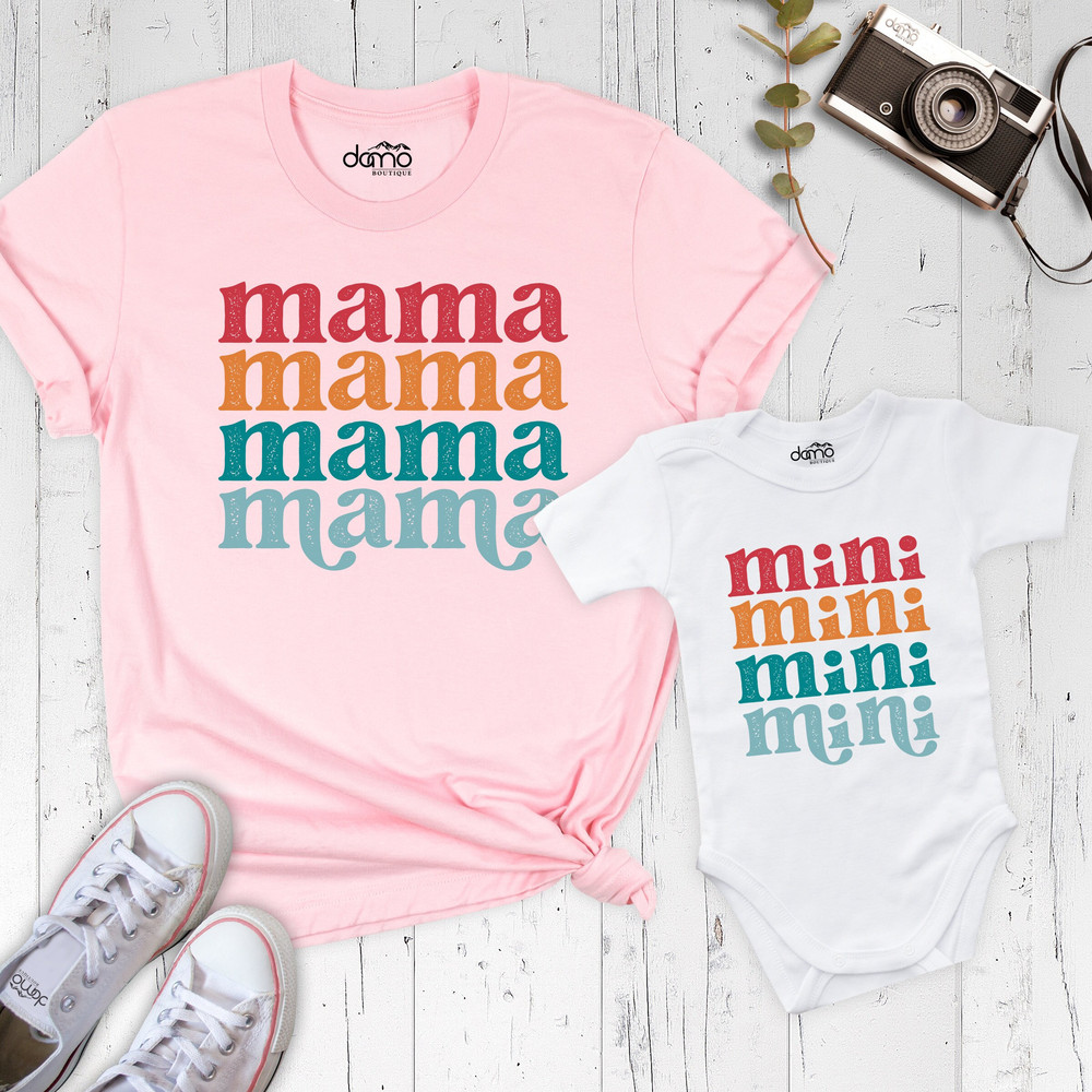 Mama and Baby Shirt, Mama Mini Bodysuit, Mom and Baby Shirt, Mommy and Baby Shirt, Mama Girl Shirt, Family Matching Tee, Girl Mom Shirt.jpg