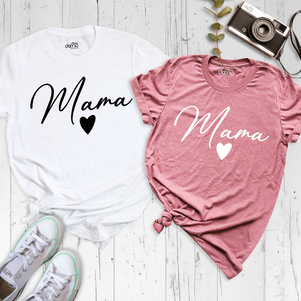 Mama Heart Shirt, Cute Mom Shirt, Mom Life Shirt, Mom Love Shirt, Pregnancy Announcement T-Shirt, Mommy Gift Shirt, Mothers Day Shirt.jpg