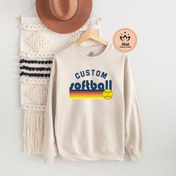 custom softball sweatshirt or hoodie, softball sweatshirt, softball mom sweatshirt, softball hoodie, custom sweatshirt,