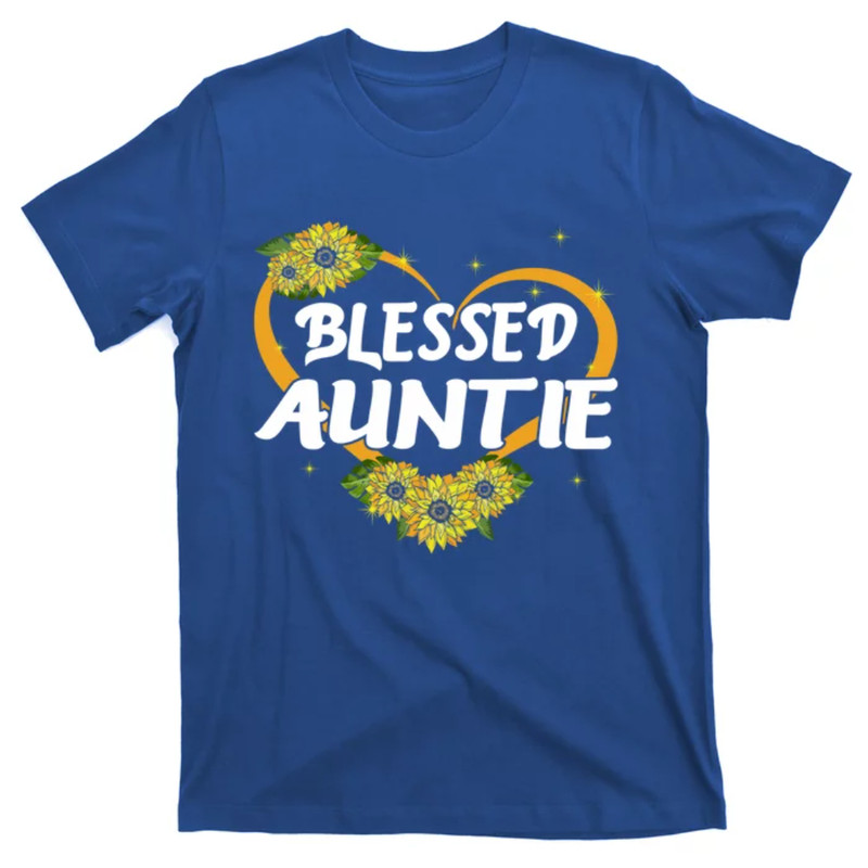 TeeShirtPalace Blessed Auntie Sunflower Cool Gift Mothers Day Gift T-Shirt.jpg