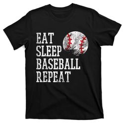 eat sleep baseball repeat coach team player mothers day t-shirt