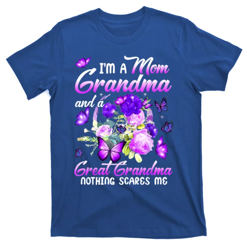 TeeShirtPalace I'm A Mom Grandma Great Grandma Mothers Day Butterfly T-Shirt.jpg