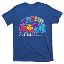 proud mom puzzle heart mothers day autism awareness gift t-shirt