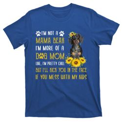 sunflower dachshund mom mothers day dog mom funny gift t-shirt